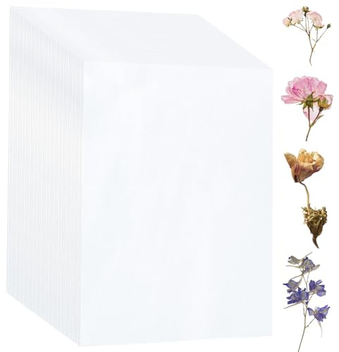 PH PandaHall 50 pezzi di carta per spremiagrumi, carta assorbente, formato A3, fogli per stampa floreale, per erbario, artigianato, piante secche, design artistico, 15 x 20 cm