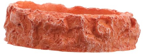 DOITOOL Ciotola per Rettili Resina Durevole Cibo e Acqua per Tartarughe di Terra Decorativa per Terrario