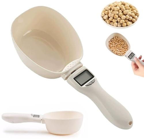 Electronic Measuring Spoon with Conversion, Adjustable Digital Food Measuring Scoop Scale, Electric Spoons for Cooking 800g / 0.1g High Precision with LCD Screen, Kitchen Baking Gadgets