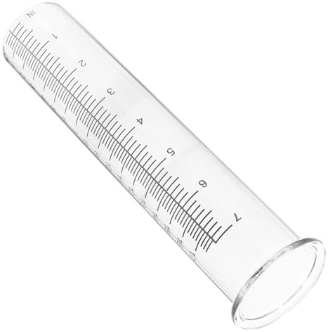 HOMSFOU Ersatz Glas Regenmessröhre 7 Zoll Borosilikatglas Regenmesser Outdoor für Garten Rasen Wetterstation
