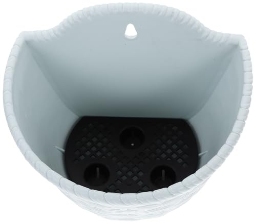 MINAOLULUS Fioriera da Parete in Resina Sospesa, Vaso da Fiori da Appendere al Muro per Piante Grasse, Fioriera Decorativa per Balcone e Giardino, Resistente e Adatta a Interni ed Esterni