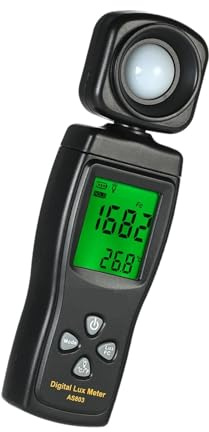 Mini misuratore di luce digitale con display LCD, illuminometro portatile, luminometro, fotometro, luxmetro, misuratore di luce 0-200000 Lux