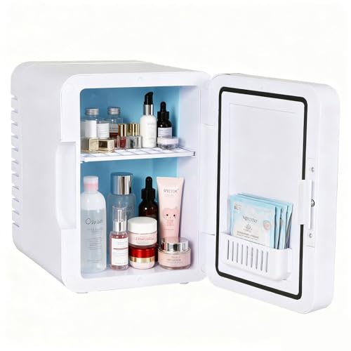 Spector 5L Mini Fridge, Portable Cooler and Warmer for Skincare & Drinks, Semiconductor Desktop Refrigerator with Removable Shelf for Home Office Use