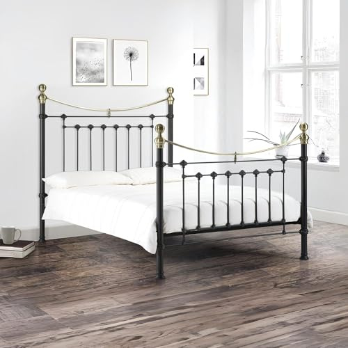 Julian Bowen Victoria Bed, Black, Double