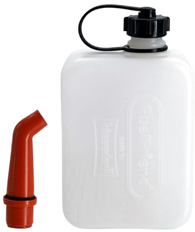 FuelFriend® CLEAR 0,5 Liter Kleinkanister mit separatem Füllrohr! Reservekanister für Motorräder, Roller, uvm.