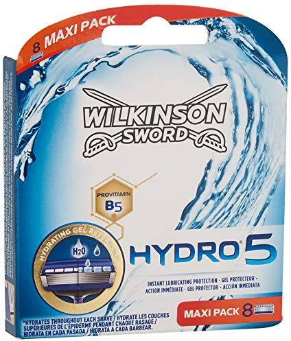 Wilkinson Sword Hydro 5 Rasierklingen Klingen, für Herren Rasierer, 8 St