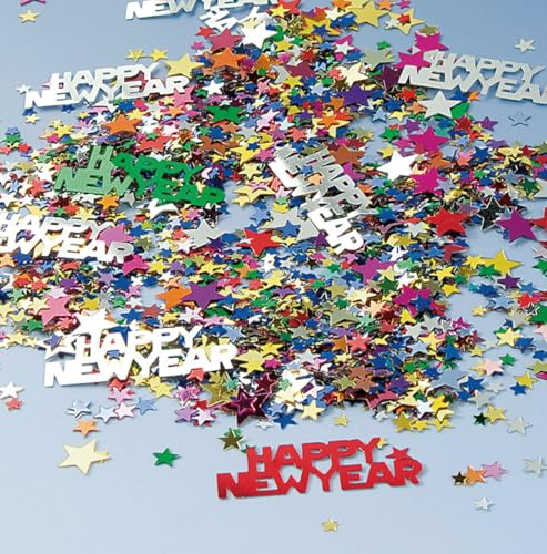 Deko-Konfetti Tisch Konfetti Happy New Year und dazu Sterne