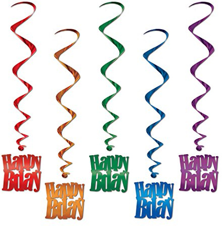 Happy Birthday Whirls (5/Pkg)
