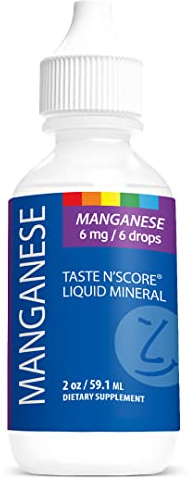 Taste N' Score Manganese Liquid Ionic Mineral Supplement; 100% Pure; 6 mg; 118 Servings
