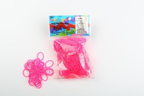 Elastiques Rainbow Loom Rose Fluo