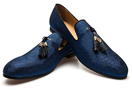 JITAI herr vintage sammet BV broderi nobel loafer skor slip-on loafer rökande toffel tofs loafer ...