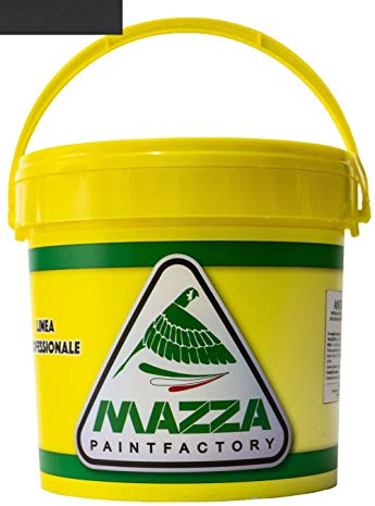 MAZZA Pittura Decorativa Nuage Lt 5 Colorificio Vernice Effetto Spatolato, Cangiante, Perlato, Vellutata Al Tatto Per Pareti Interne Colorata (Nero Nu7117)