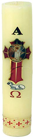 Cirio Pascual 1/4 Kilo Parafina 25 cm Paschal Candle 10 in 8.80oz Wax