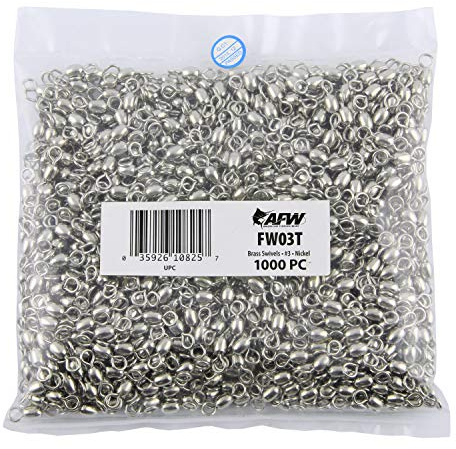 Messing Kran Wirbel Größe #3 100lb (45kg) Test Nickel 1000pcs