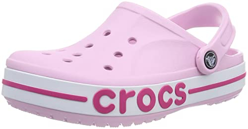 Crocs Bayaband Clogs für Damen und Herren mit Fersenriemen für sicheren Halt 42-43 EU Ballerina Pink / Candy Pink