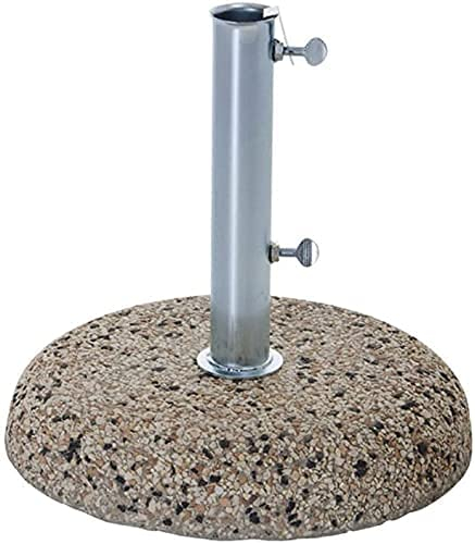 Tomaino - Base per Ombrellone in Cemento con Fusto in Ferro - Porta Ombrelloni da Esterno con Palo Centrale Resistente Anti Ribaltamento - Base Ombrellone da Giardino 25kg