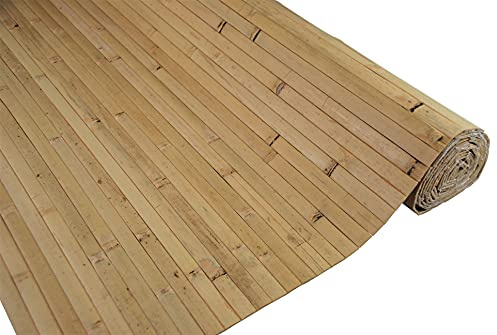 amaZulu Inc. Natural Bamboo Paneling - Flexible Wall Cladding Panels for Living Room Decor, Ceiling Tiles, and Outdoor Kitchens - Renewable Resource, Home Decor, 32 sq ft Coverage, 4’x8’, Natural