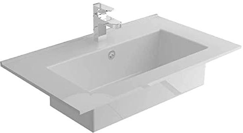 Alpenberger Lavabo da incasso con nanoversize, per bagno e ospiti, effetto loto