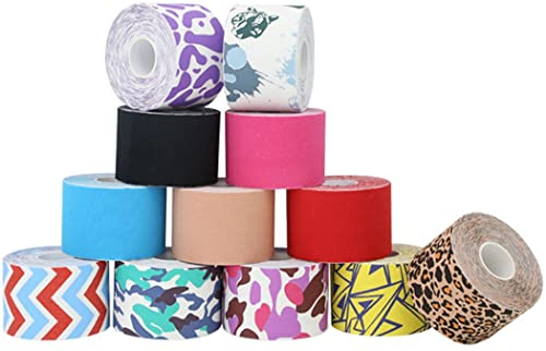 ZESLIV Kinesiologie Tape (2 Rollen) Leopardenmuster 5cmx5m Professionell Physio Klebeband Elastische Bandagen Muskel Tapes Sporttape Tapeverband Wasserfest