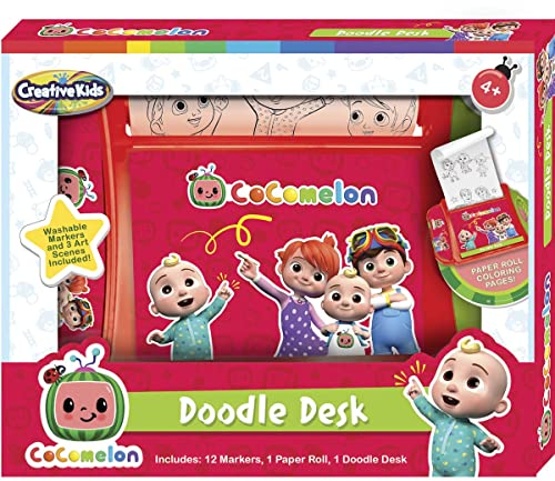 Cocomelon Doodle Desk with 12 markers in window box