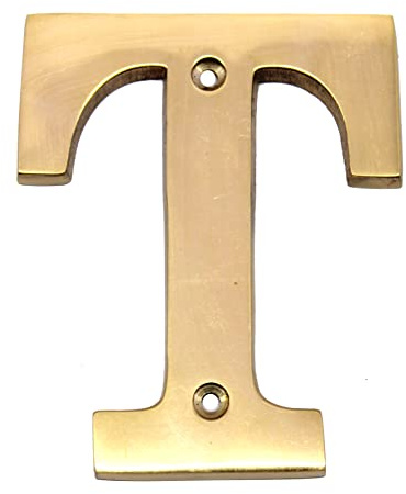 eSplanade Messing-Türschild für Hoteltüren, Alphabet-Buchstabe A, 10,2 cm (T Alphabet-4)