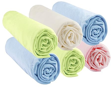 Drap Housse 70x140 Bébé Bambou OCÉAN (Lot de 6)