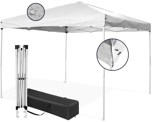 Bop Garden Gazebo 3x3 Pieghevole Impermeabile Da Esterno, Richiudibile a Fisarmonica, Sacca Per il Trasporto, Telo in Poliestere 160 gr/m² Anti UV, Tenda Pop-up