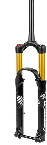 HIMALO 27,5 29 Zoll Mountainbike Federgabel Federweg 140mm MTB Luftgabel Boost 110x15mm Steckachse 1-1/2 Konische Gabel Zugstufe Einstellbare Manuelle Sperre (Color : Gold, Size : 29'')