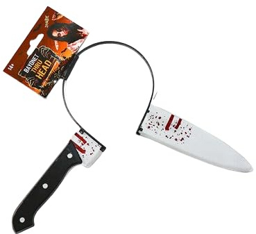 Boolavard Halloween Haarreifen Horror Blut Fake Axt Sägen Messer Gothic Stirnband Prop Dekor