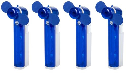 HAC24 4er Set Tragbarer Wassersprüh Handventilator Blau Wasser Sprühnebel Sprühventilator Mini Hand Wassersprüher Ventilator Wasserzerstäuber