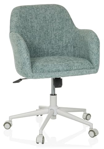 hjh LIVING Homeoffice Stuhl gepolstert SOLAO Home Schreibtischstuhl Drehstuhl höhenverstellbar, Wippfunktion, Stoff Mint