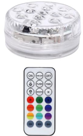 FONDOTIN 1satz Submersible Lampe Mit Fernbedienung Wasserdichtes Unterwasserlicht Für Teich Pool Und Aquarium Dimmbar Für Stimmungsvolle Beleuchtung Mit Magnet-saugnapf