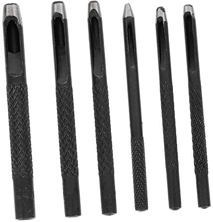 HOMSFOU 6stücke Stahllocher Für Leder Hohllocher Werkzeug Diy Lederlocher Tool Hohllocher Für Gürtel Leder Uhrenarmbänder Schuhe Vinyl Dünne Canvas-stoffe
