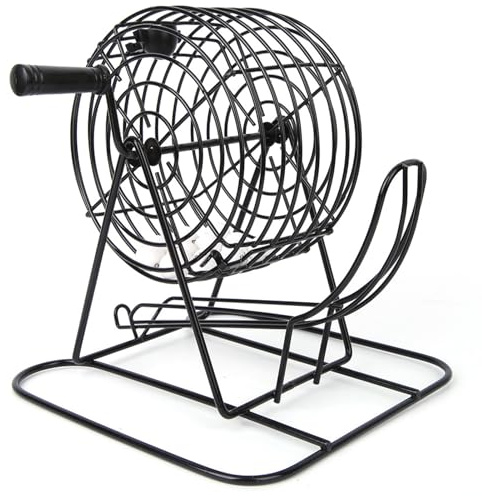 Bingo Game Set Traditional Family Entertainment Lucky Ball Machine, High Grade Material, för Fester eller Lotteri, Järnplast, Färgglada