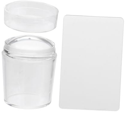 HONITANO Stampino in Gelatina Per Unghie Trasparente in Silicone 4x3,8x2,8 Cm Timbro Per Nail Art Fai Da Te Strumento Per Trasferimento Disegni Accessori Nail Art