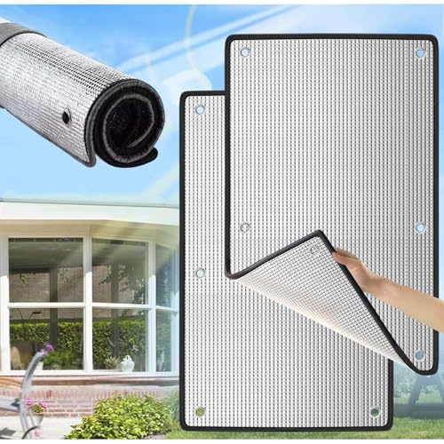 TZYYAO Pellicola per Finestre Riflettente per Camera Solare,Pellicola Antiriflesso per Finestre Vetro,Isolamento Termico,Pellicola per Finestre Alluminizzata per L'Ufficio Casa,WxH-8x180cm(31x71in)