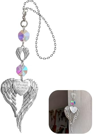 1PC Angel Wings Sun Catchers for Windows, for Garden Decor, Elegant Angel | Elegant Angel Wings Ornaments – Suncatcher for Balcony Decor and Window Decorations – Memorial Angel's Wings Suncatchers