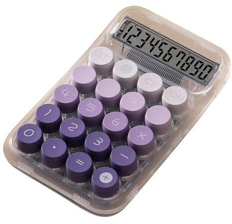 Calculadora Mecánica De Escritorio 12 Dígitos Pantalla Y Botones LCD 12 Dígitos Handheld Para Visualización Transparente La Oficina