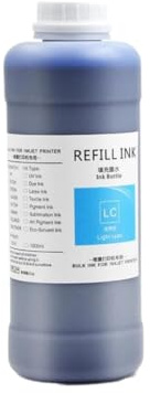 Encre à solvant écologique à base d'huile de 1000 ml, compatible avec les fournitures d'imprimante, tête d'impression Roland Mimaki Mutoh DX4 DX5 DX6 DX7 XP600 TX800 I3200 R1800 R2000(Light Cyan)