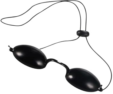 BIUDECO Protettiva Occhi Nera con Protezione Uv per Uso Quotidiano Sicurezza e Comfort per Trattamenti Estetici e Terapie LED