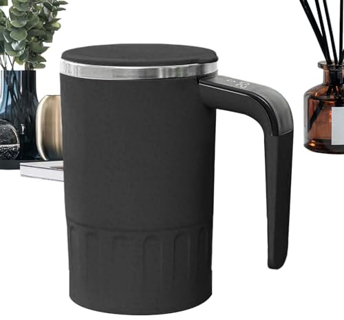 Ocastuted Tazza auto-mescolante – Display magnetico automatico della temperatura, tazza da caffè automatica magnetica per mescolare tè cacao proteine in polvere bevande casa cucina ufficio viaggi