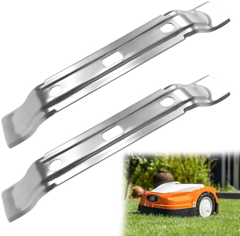2 Pièces Lame Tondeuse Lame Robot Tondeuse Compatible avec Stihl Robot Tondeuse avec iMOW RMI 422 422P 422PC RMI 522 C et avec Viking iMow MI4 Series, Lame de Rechange pour Robot Tondeuse, 20 cm