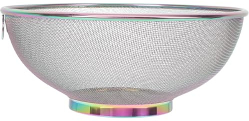 Hemobllo Stainless Steel Fine Mesh Strainer Bowl 18cm Food Strainer for Soybean Milk Coffee Milk Filtering Household Kitchen Draining Sieve