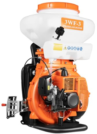 Susoso Pulverizador de mochila nebulizador, motor de 41,5 ccm, pulverizador de motor de 2 tiempos de gasolina con depósito de 14 L, más de 12 m de área de pulverización para jardinería y agricultura