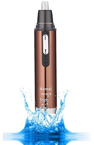 Ceramics Elektrischer Nasenhaarschneider Nasenhaartrimmer Edelstahl Klinge - Nasen und Ohren Trimmer inkl. Akku Wiederaufladbar- Nasentrimmer und Ohrtrimmer kabellos mit abnehmbarem Messerkopf