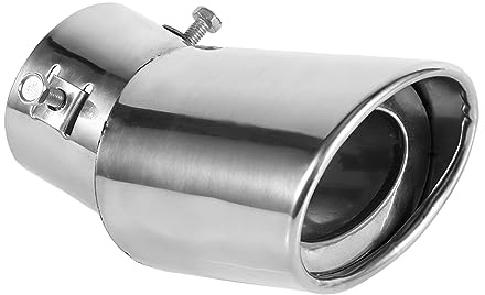 Auspuffendrohr Endrohr Heckschalldämpfer Endverkleidung aus Edelstahl Geeignet für Autos mit gebogenem Auspuffrohr mit einem Durchmesser zwischen 38 mm und 53 mm
