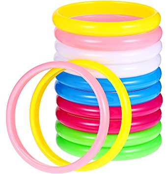 NUOBESTY Kids Bangles Bracelets 18Pcs, 6 Candy Color Plastic Bangle Bracelet Set for Little Girls, Stackable Dress Up Jewelry for Party Favors, Goodie Bags, Daily Wear