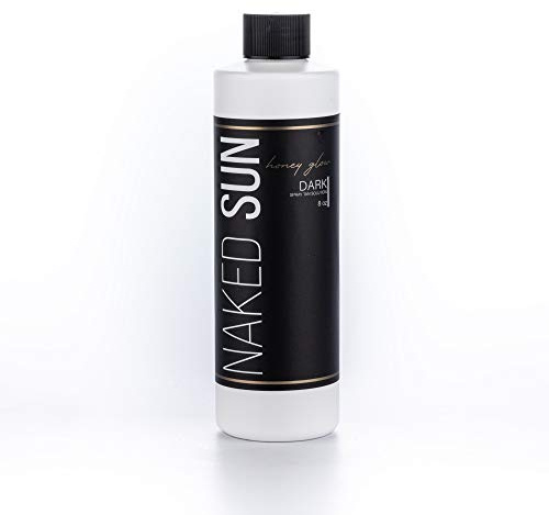 Naked Sun Honey Glow Dark Bronze Spray Tan Solution - 8 oz Airbrush Sunless Self Tanning Spray