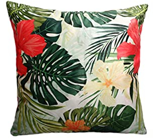 4L Textil Gartenbankauflage Hollywoodschaukeln Bankauflage Bankkissen Sitzkissen und Rückenkissen Polsterauflage Gartenpolster Pflegeleicht Palettenkissen (Kissen(50x50 cm), Blumen Grün)