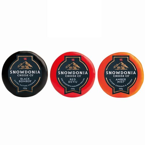 Snowdonia Cheese Triple Pack - Black Bomber, Red Devil & Amber Mist 3 x 200g from GREAT BRITISH TRADING LIMITED